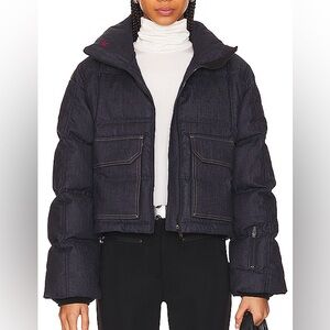 NWT PERFECT MOMENT Nevada Denim Ski Jacket in Rinse Blue